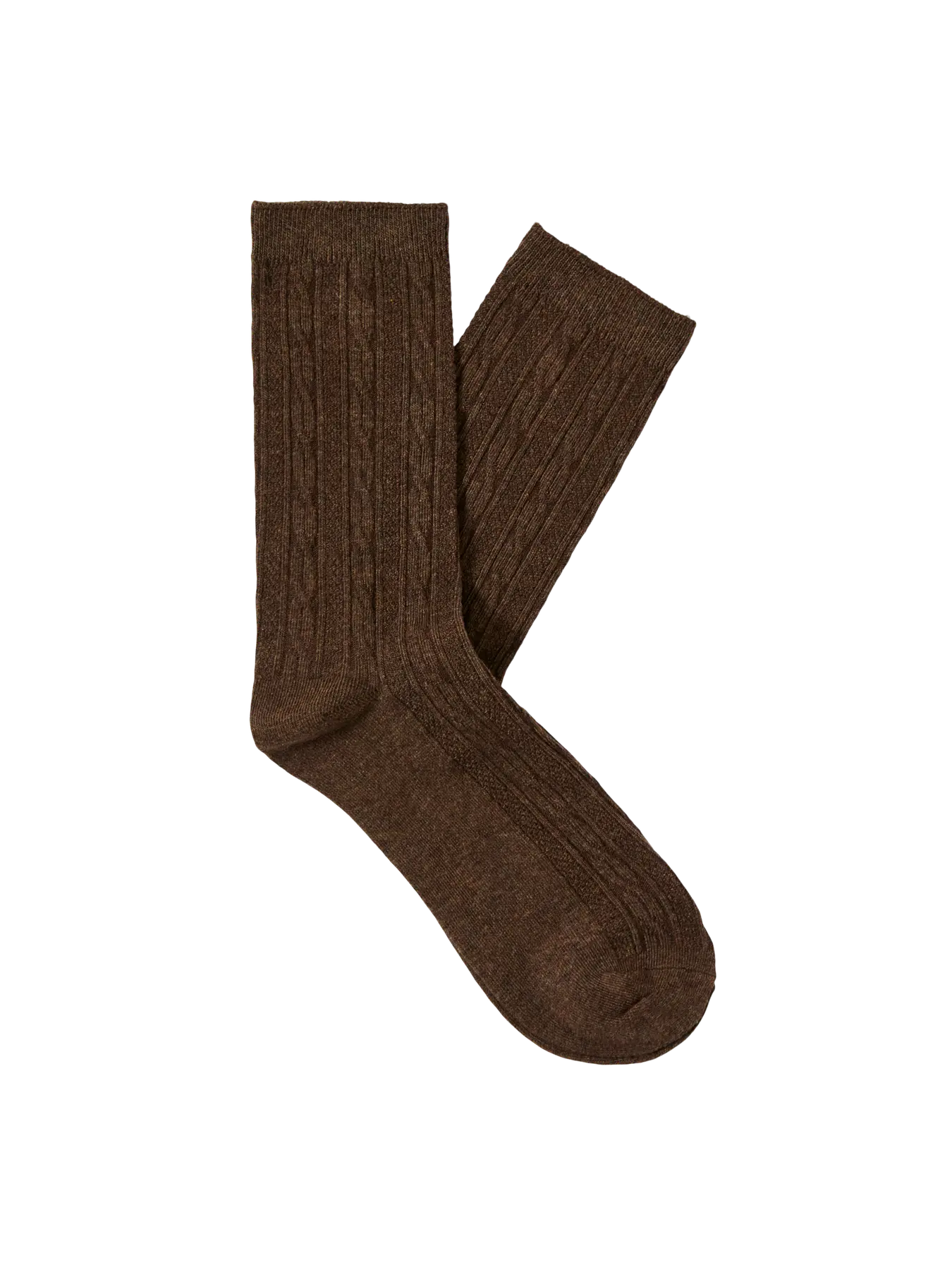 Selected Femme Ditte Rib Socks - Brown