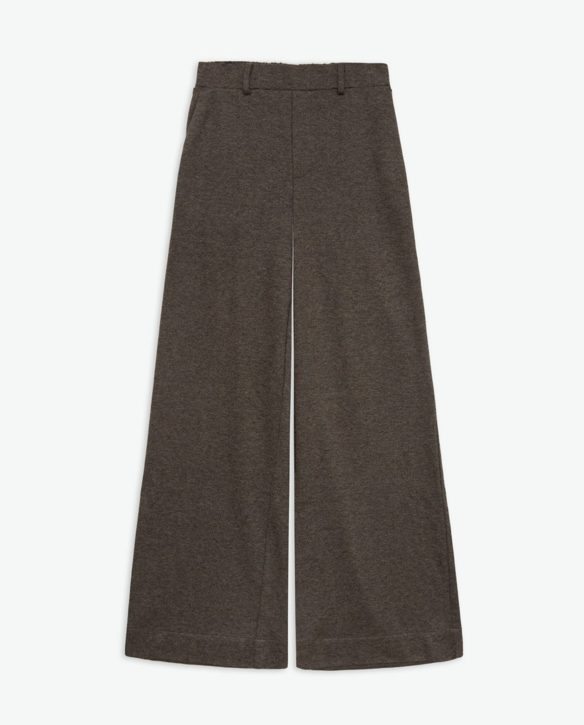 Yerse Jersey Wide Leg - Brown