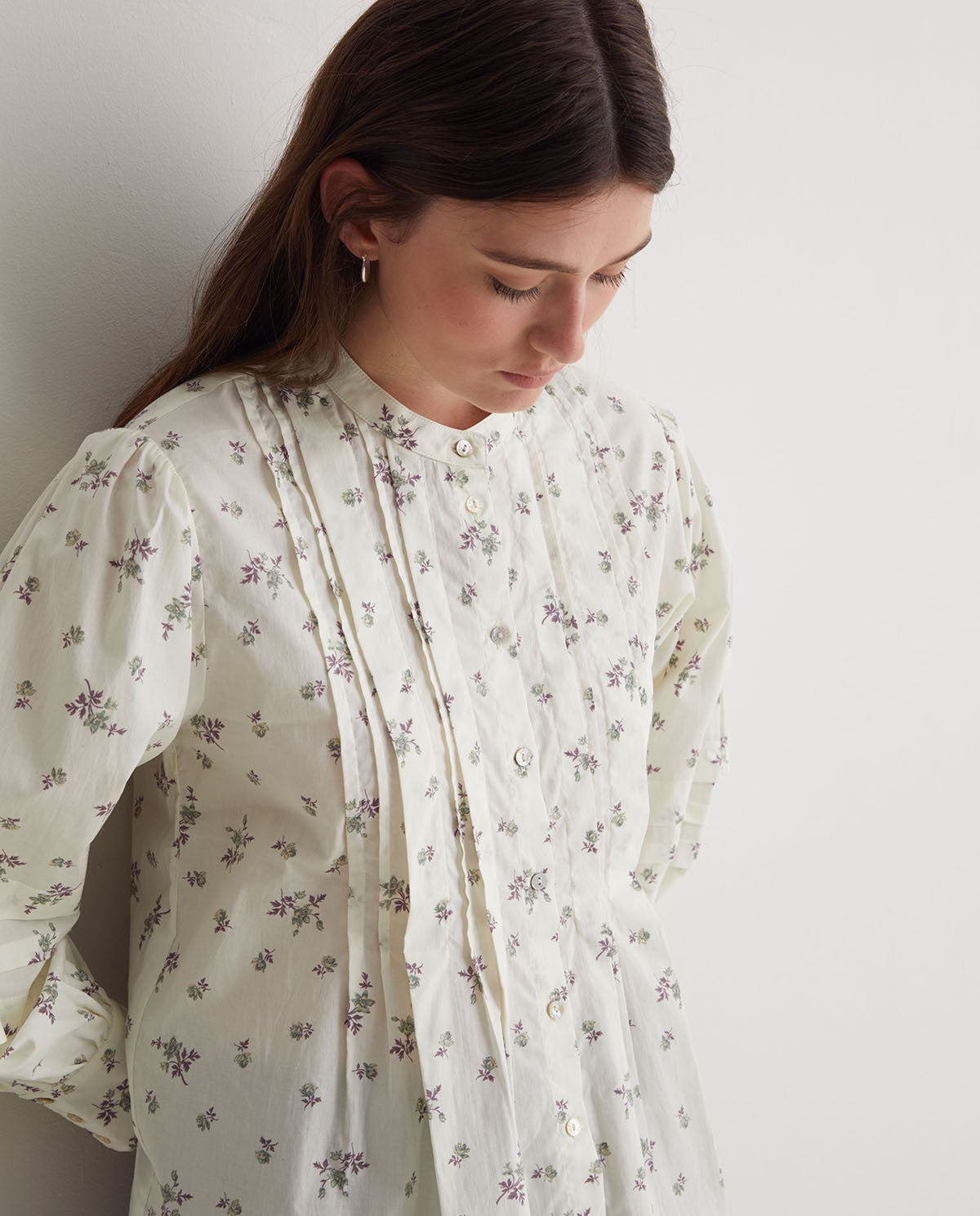 Yerse Floral Blouse - Cream