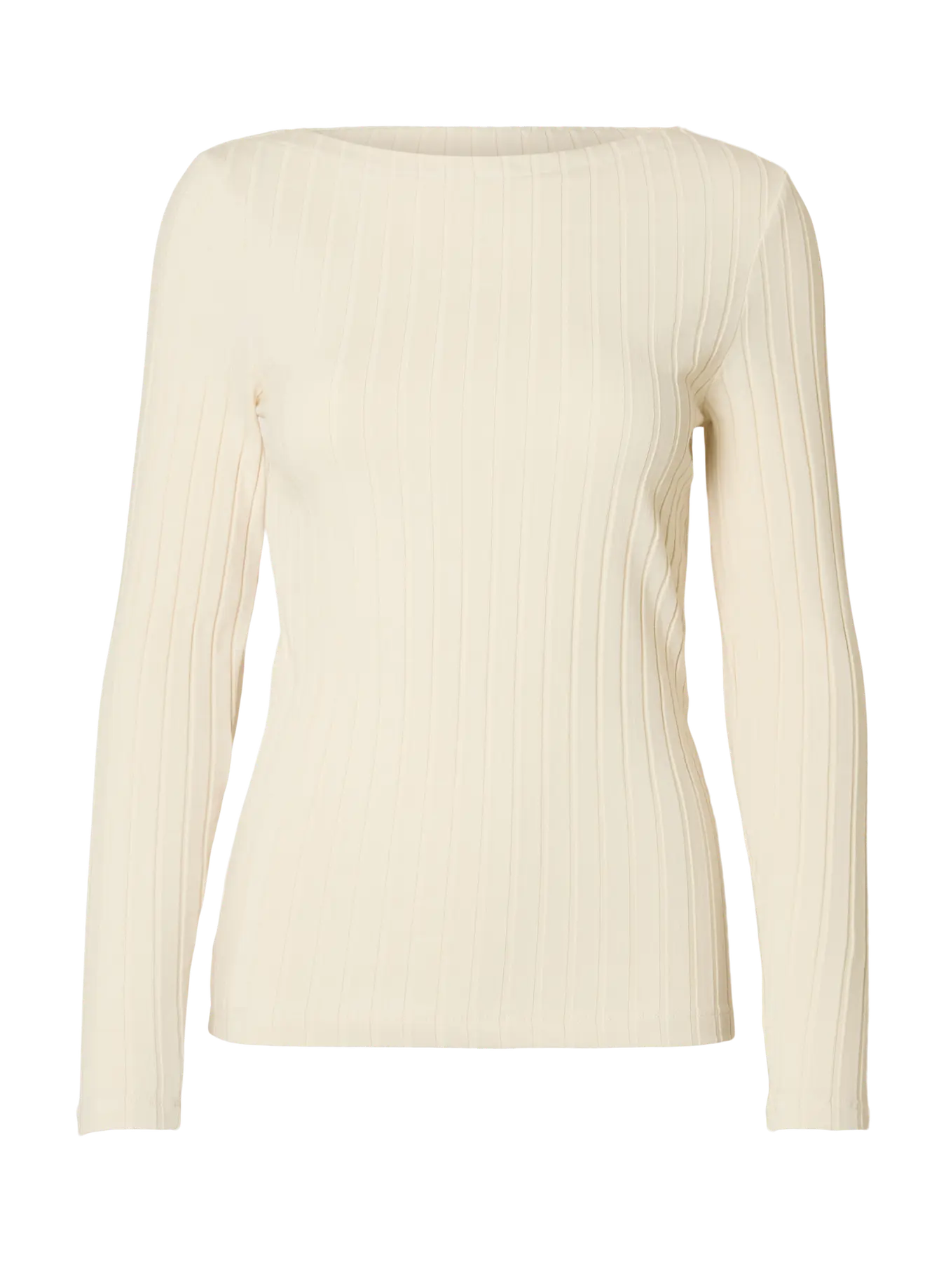 Selected Femme Signe Boat Neck Top - Cream