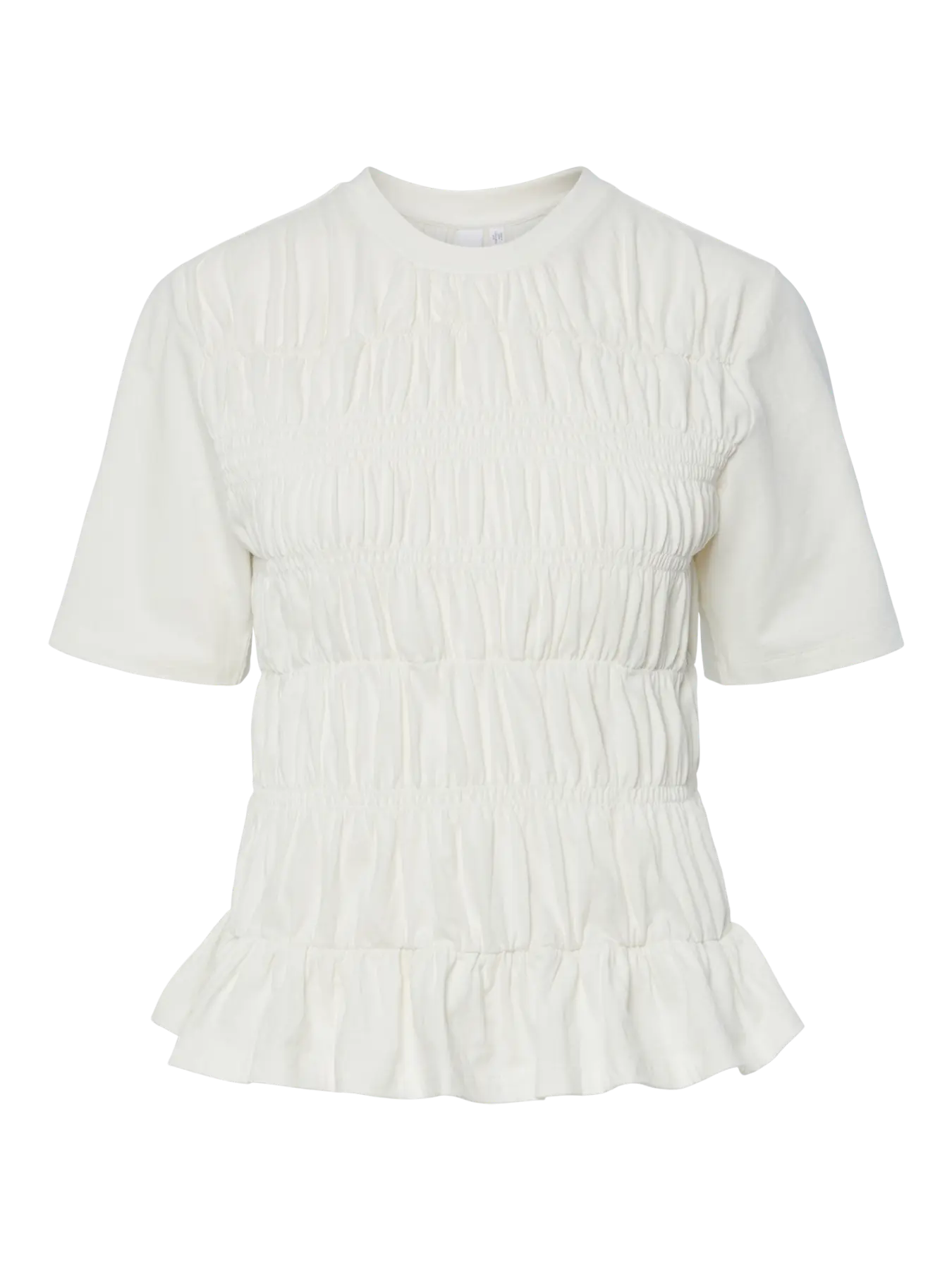 YAS Bisla Smock Top - White