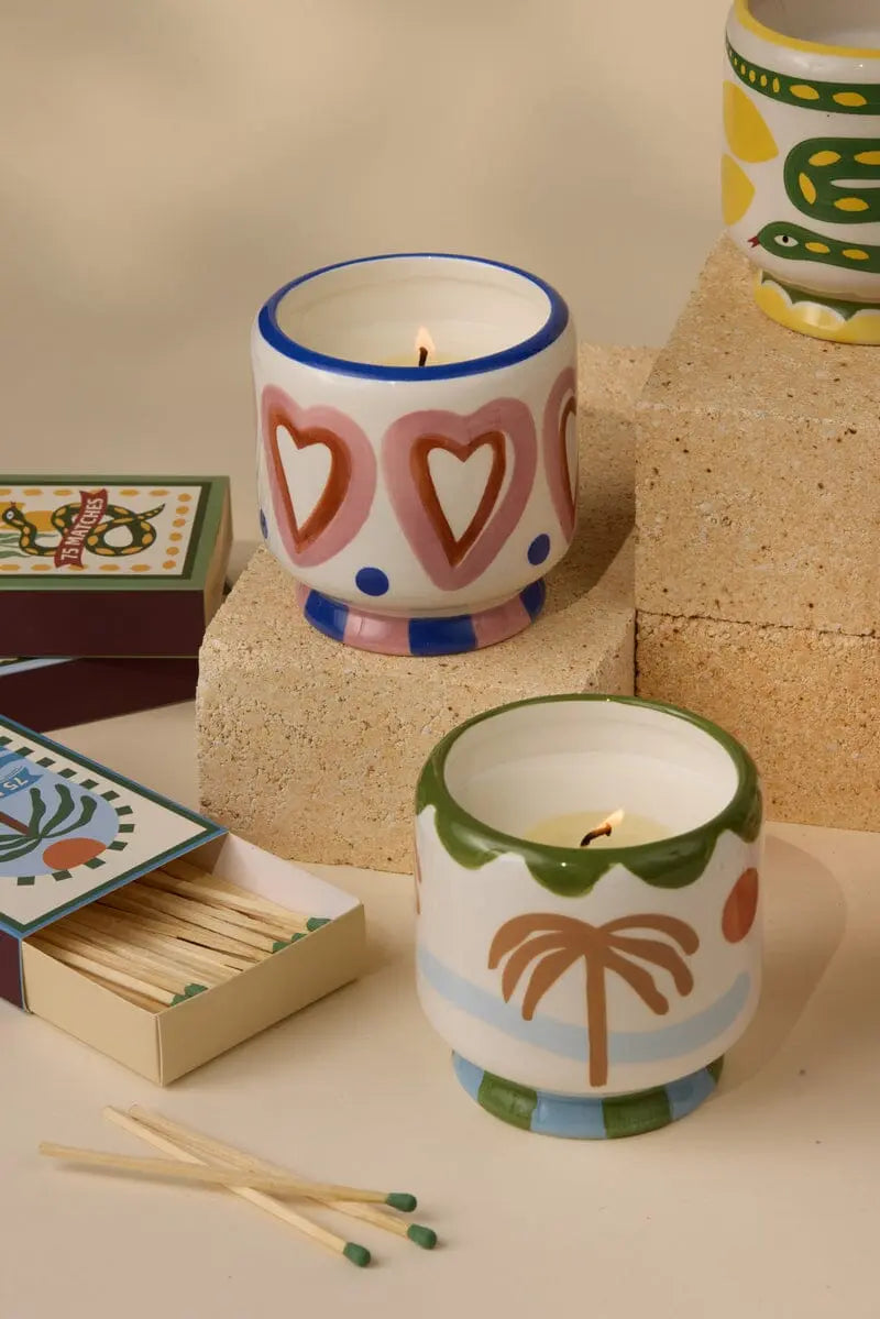 Paddywax A Dopo Hearts Ceramic Candle - Rosewood Vanilla