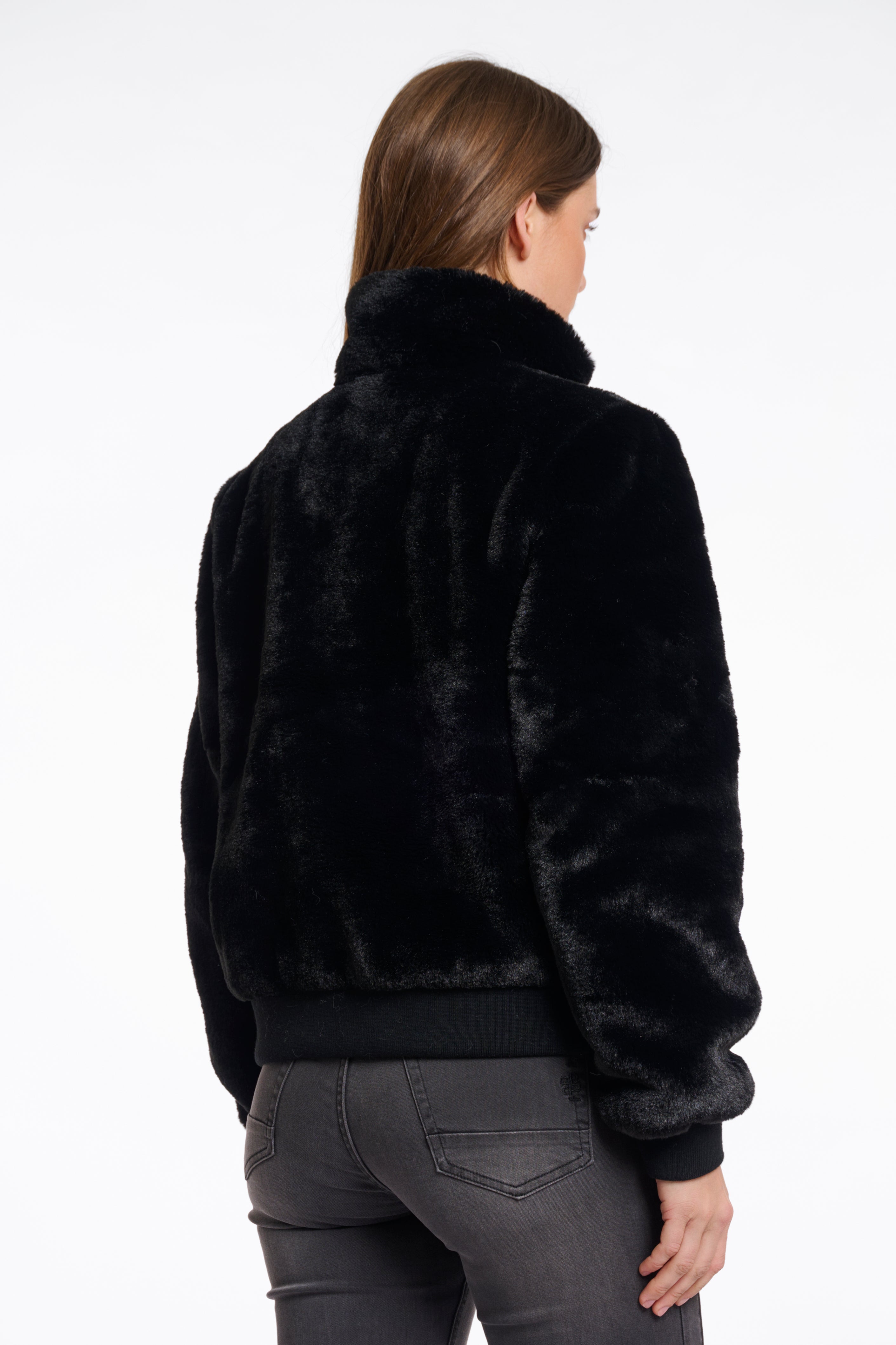 Rino & Pelle Ambra Faux Fur Jacket - Black