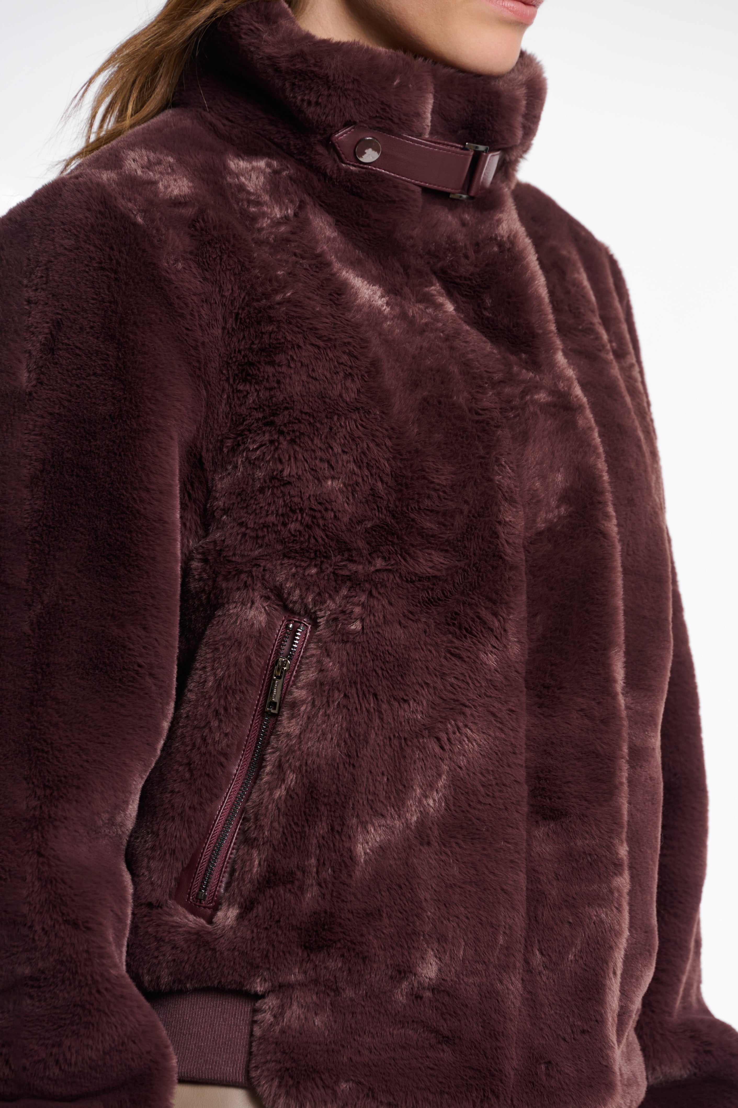 Rino & Pelle Ambra Faux Fur Jacket - Chocoate