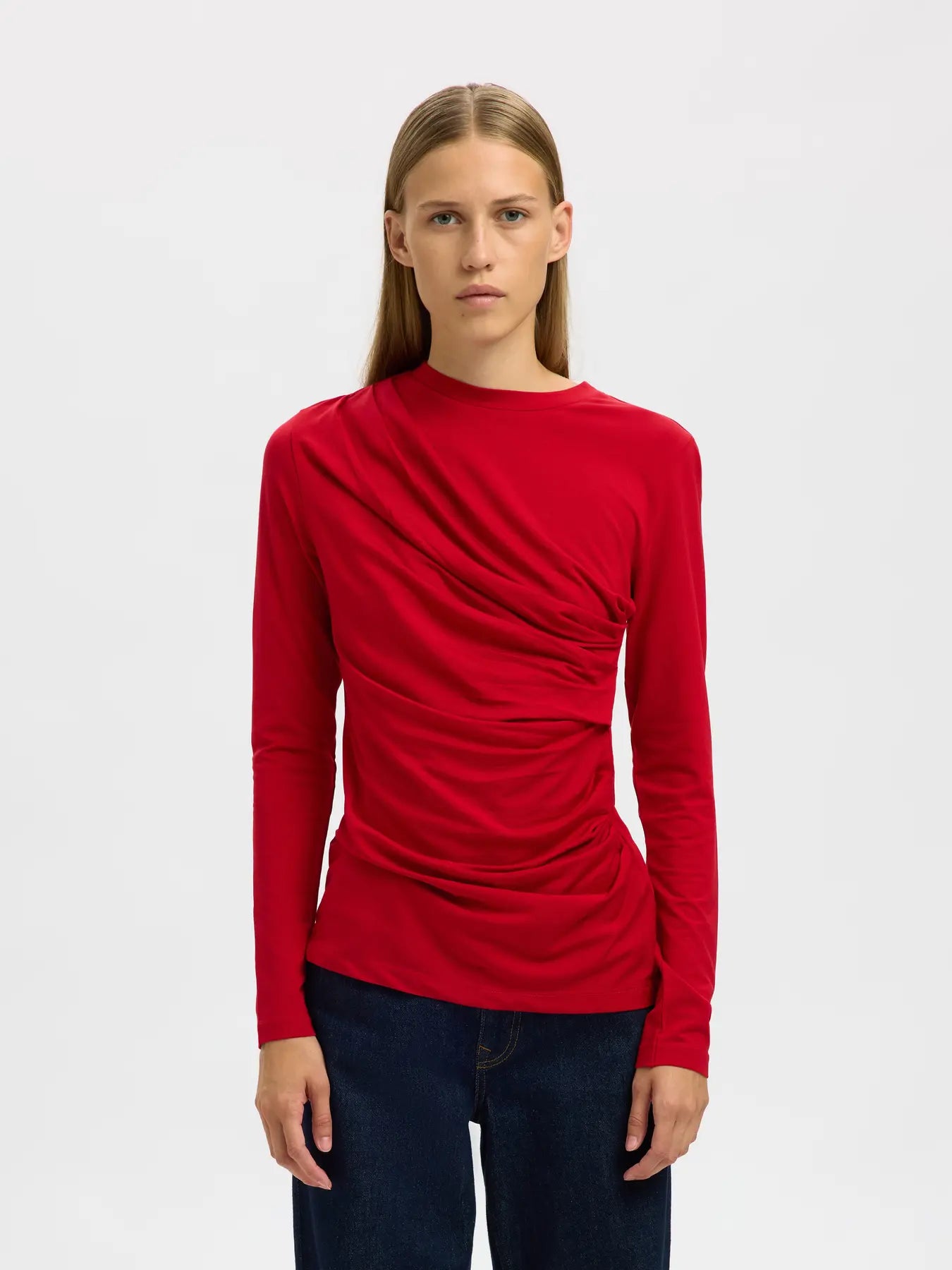 Selected Femme Ilina Top - Red