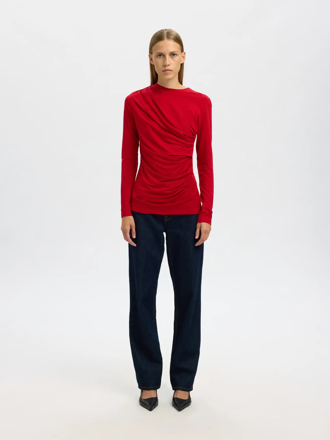 Selected Femme Ilina Top - Red
