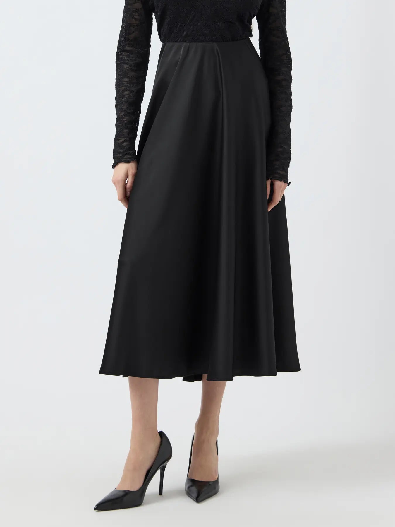 YAS Pella Volume Skirt - Black