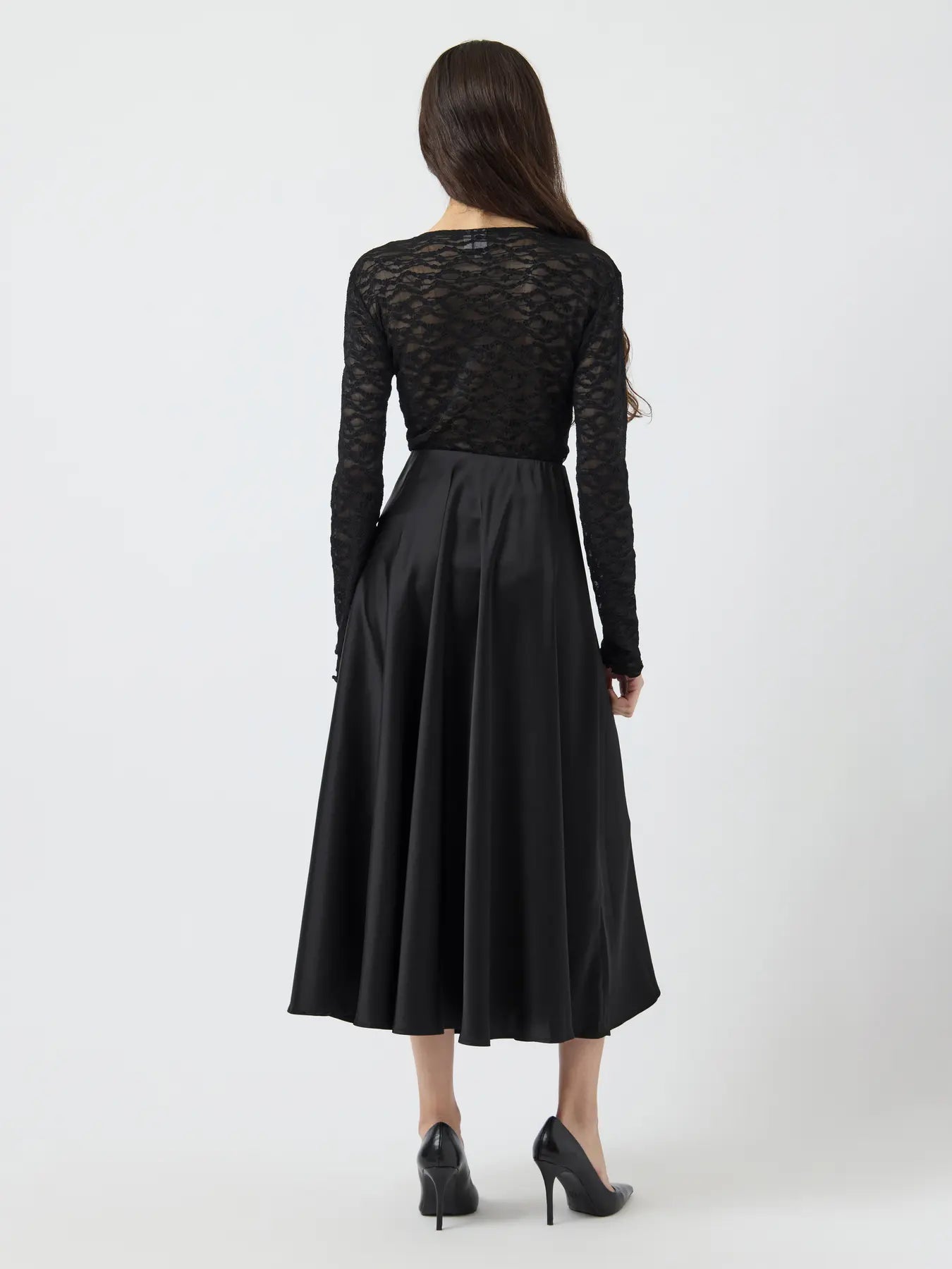 YAS Pella Volume Skirt - Black