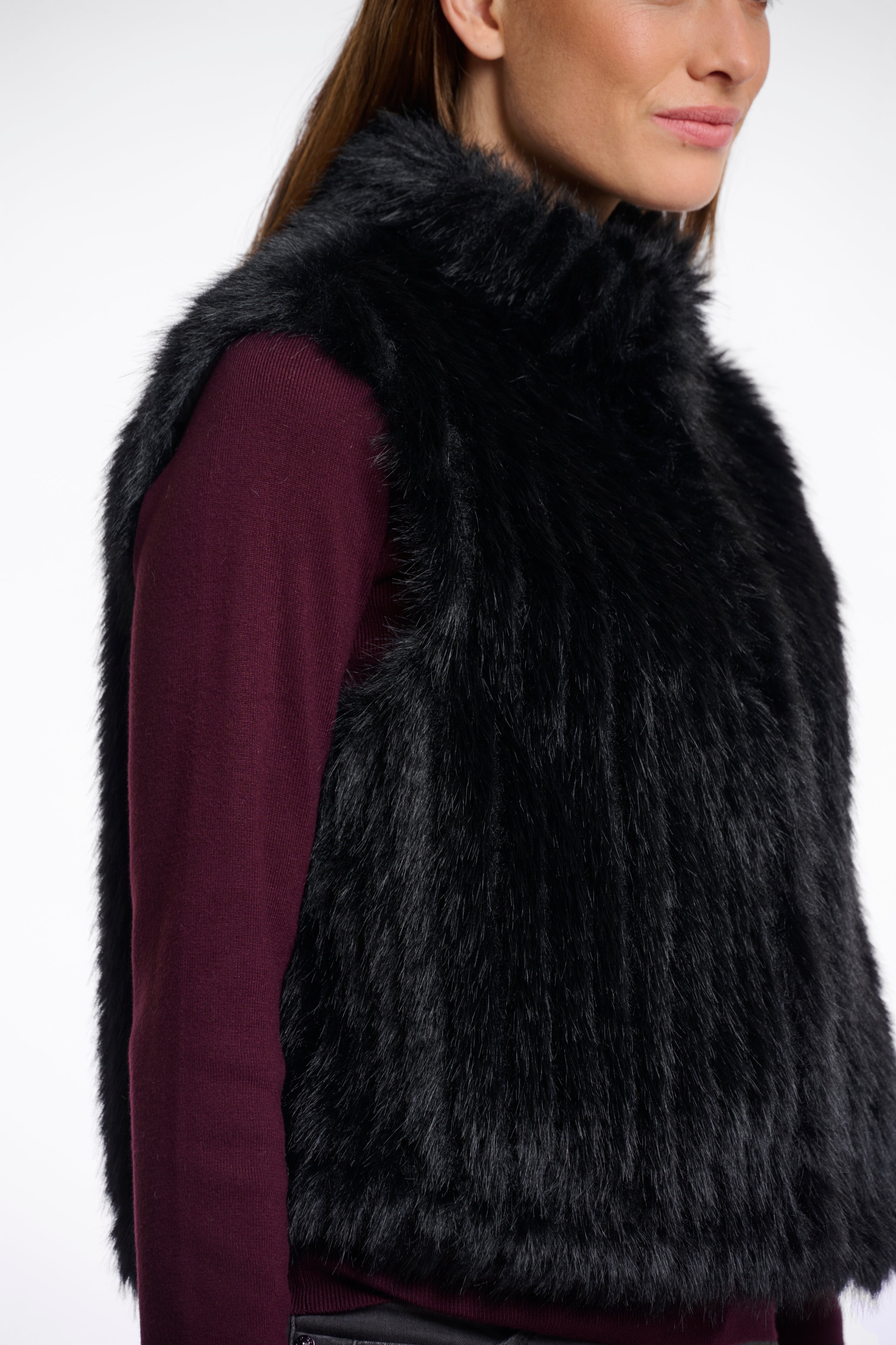 Rino & Pelle Dava Fur Gillet - Black