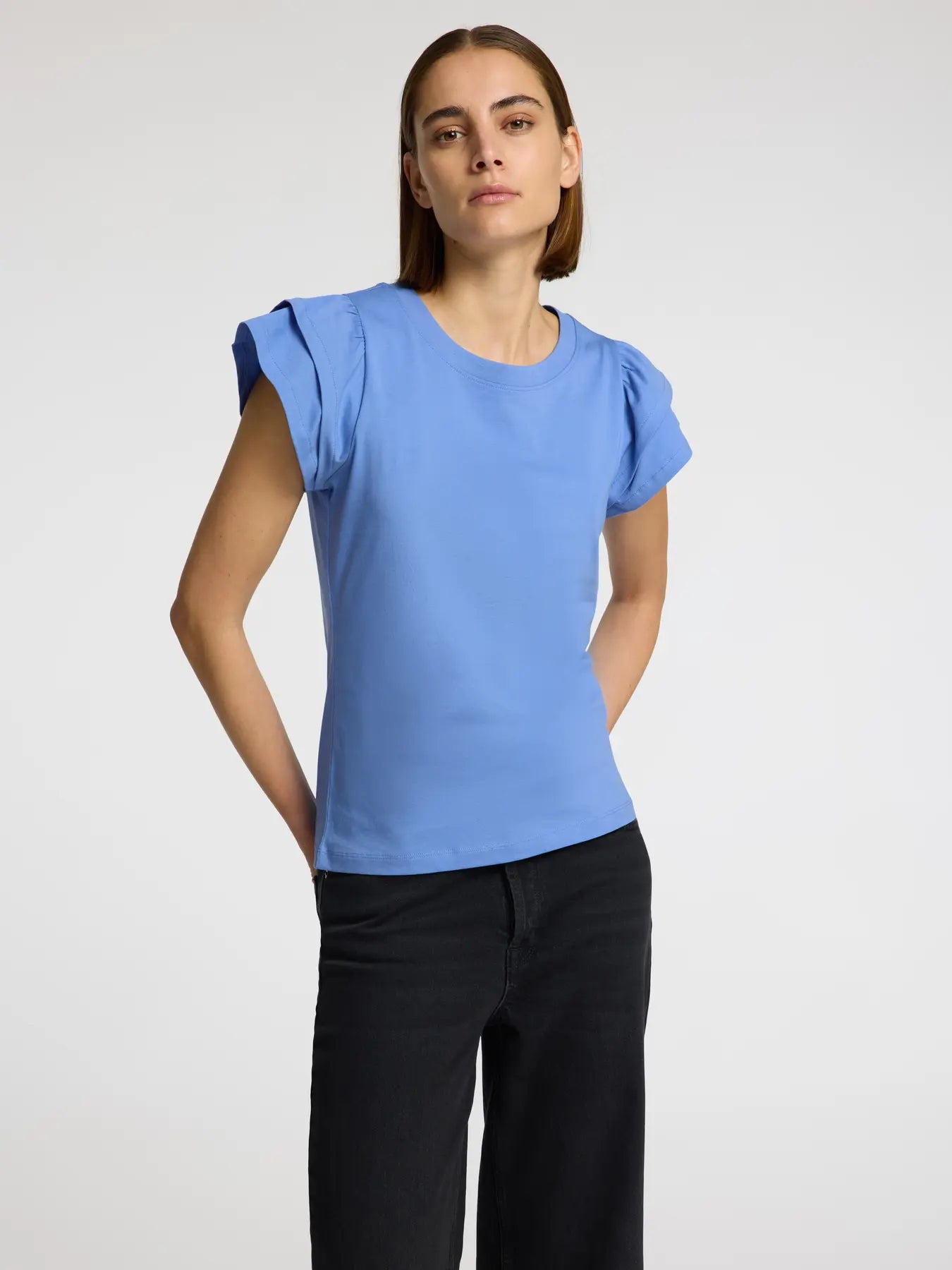 Selected Femme Camila Tee - Cornflower