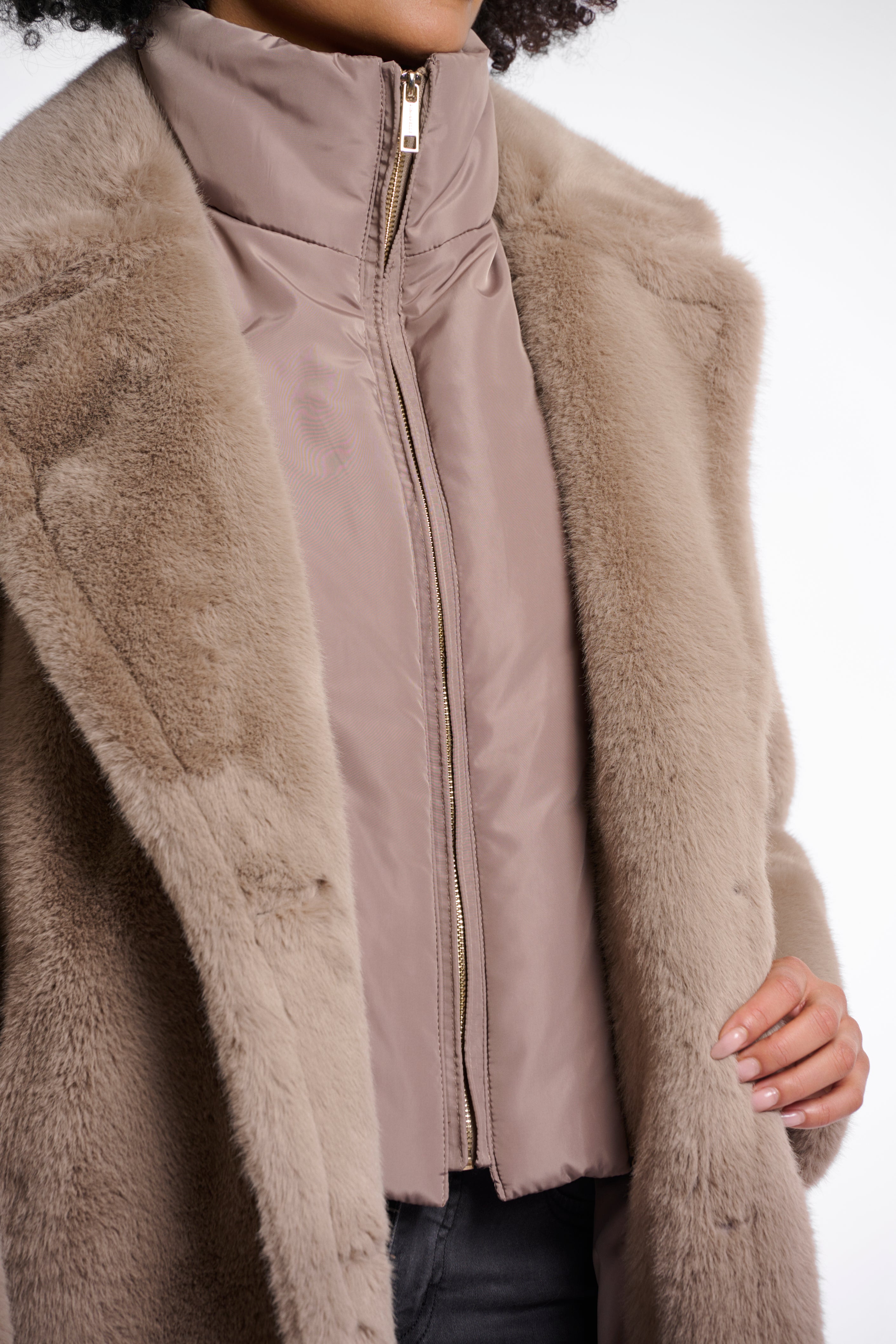 Rino & Pelle Geesje Faux Fur Coat - Toffee