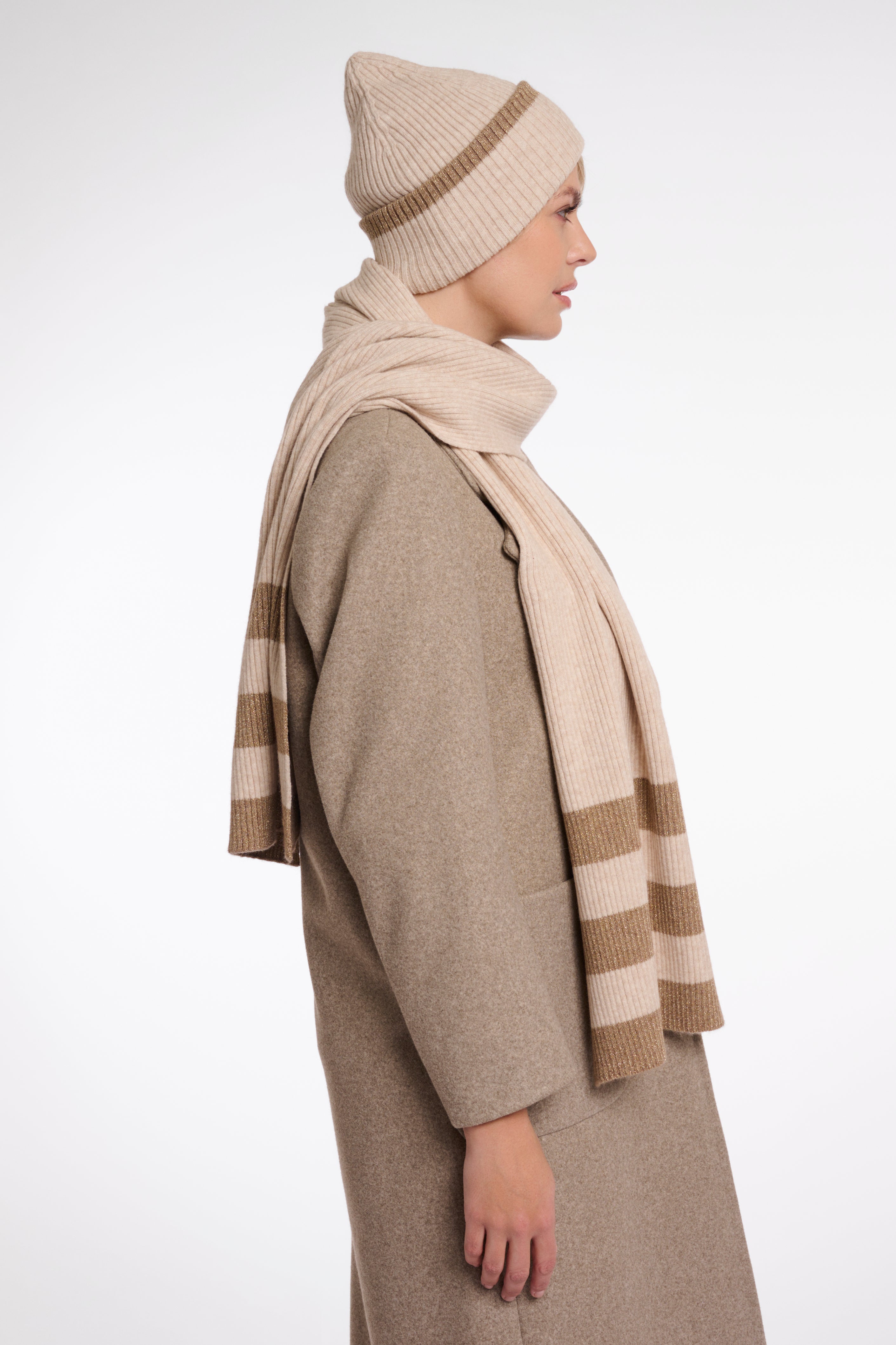 Rino & Pelle Hetty Striped Scarf - Birch
