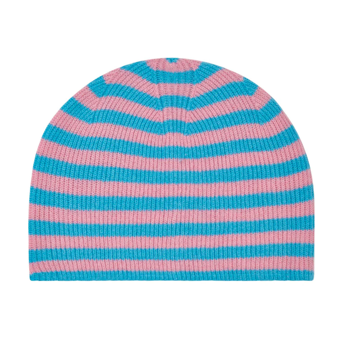 Jumper 1234 Cashmere Stripe Rib Beanie - Mint Blue and Candy