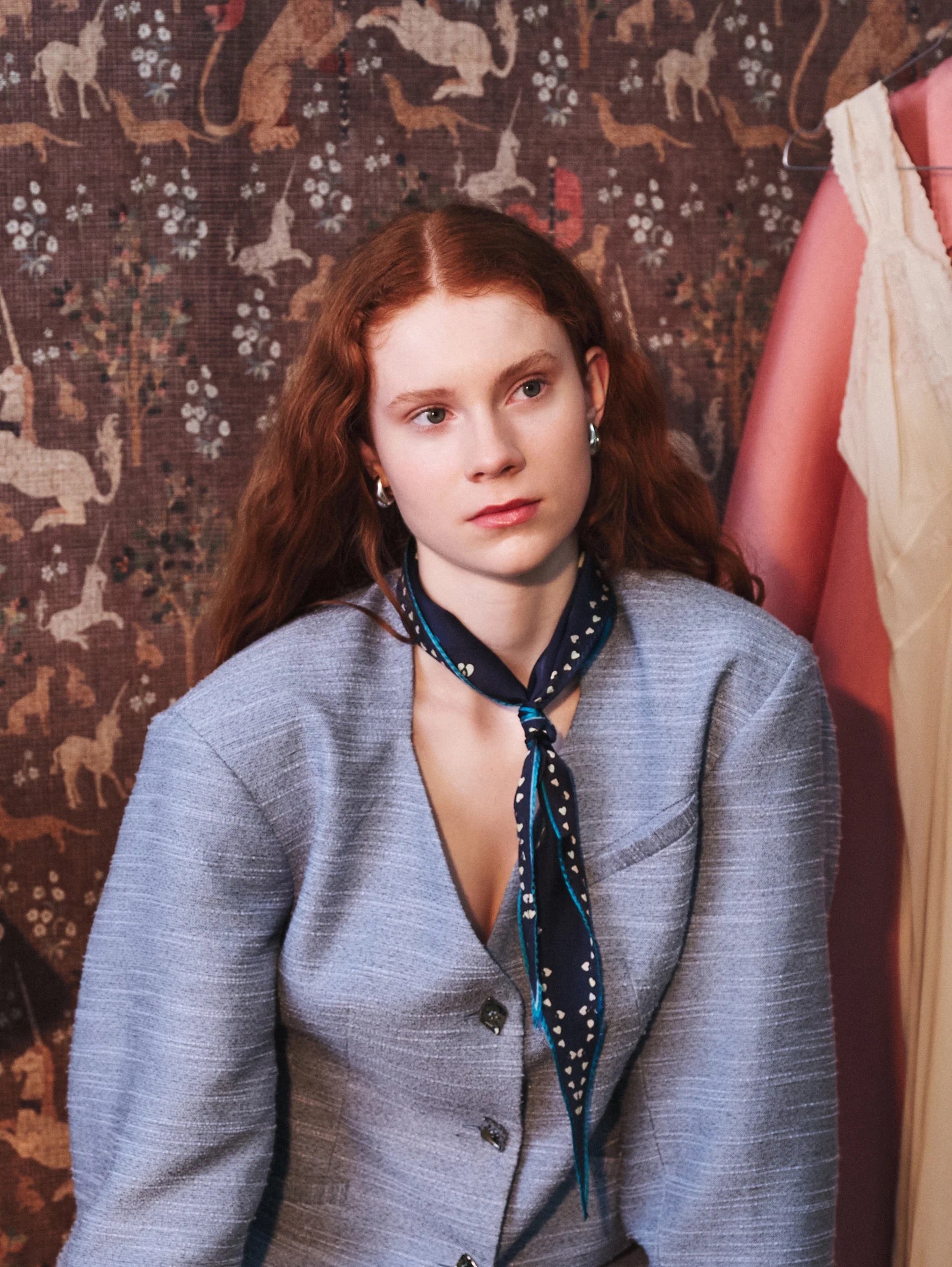 Becksondergaard Fairygard Diamond Scarf - Navy