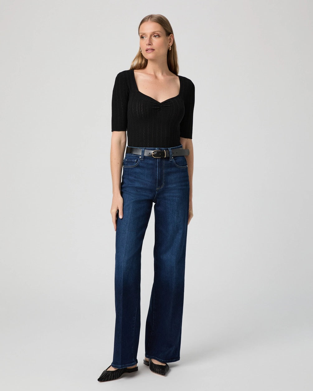 Paige Anessa 31" Wide Leg Jean - Duke of York