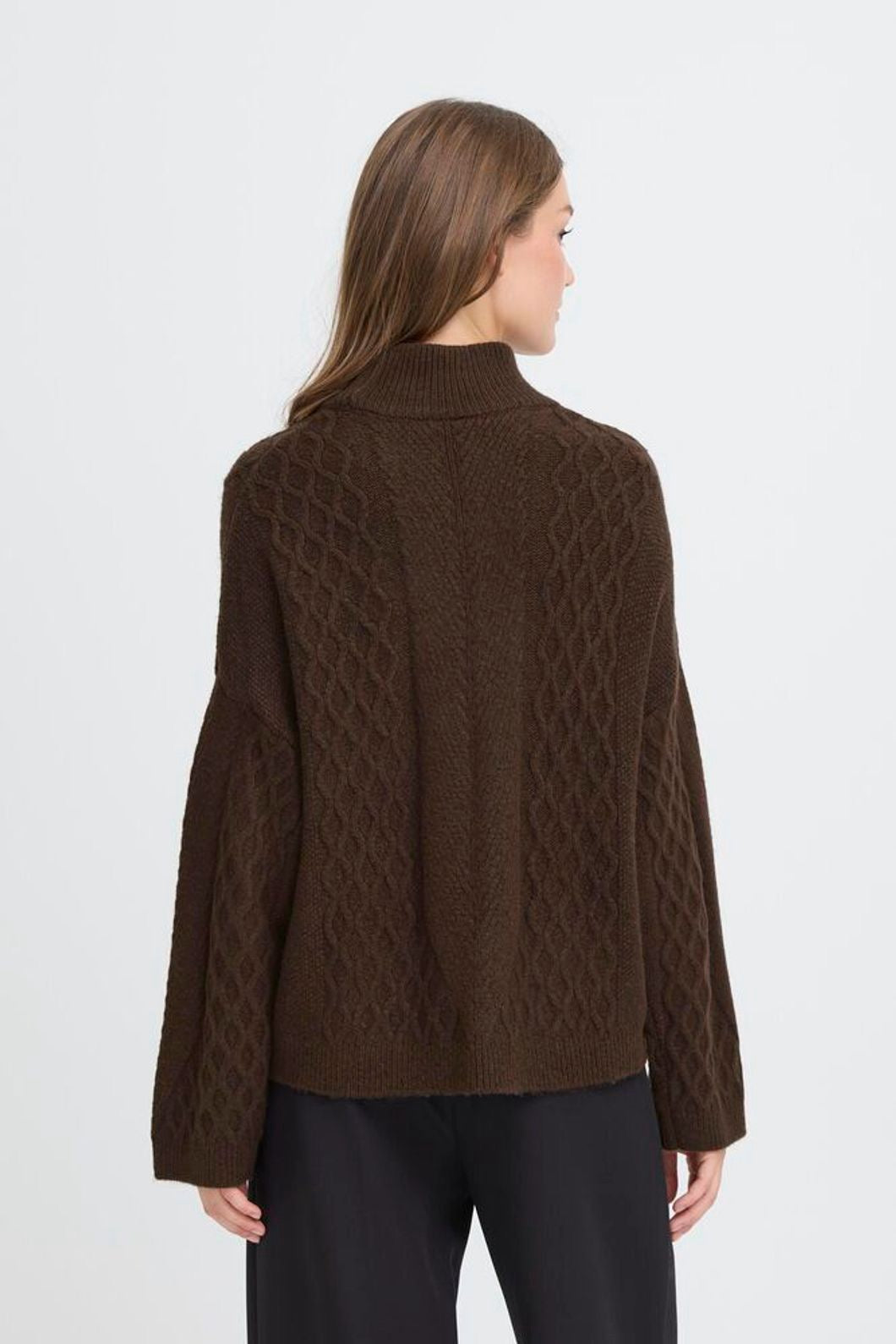 Ichi Mylle Jumper - Coffee Bean