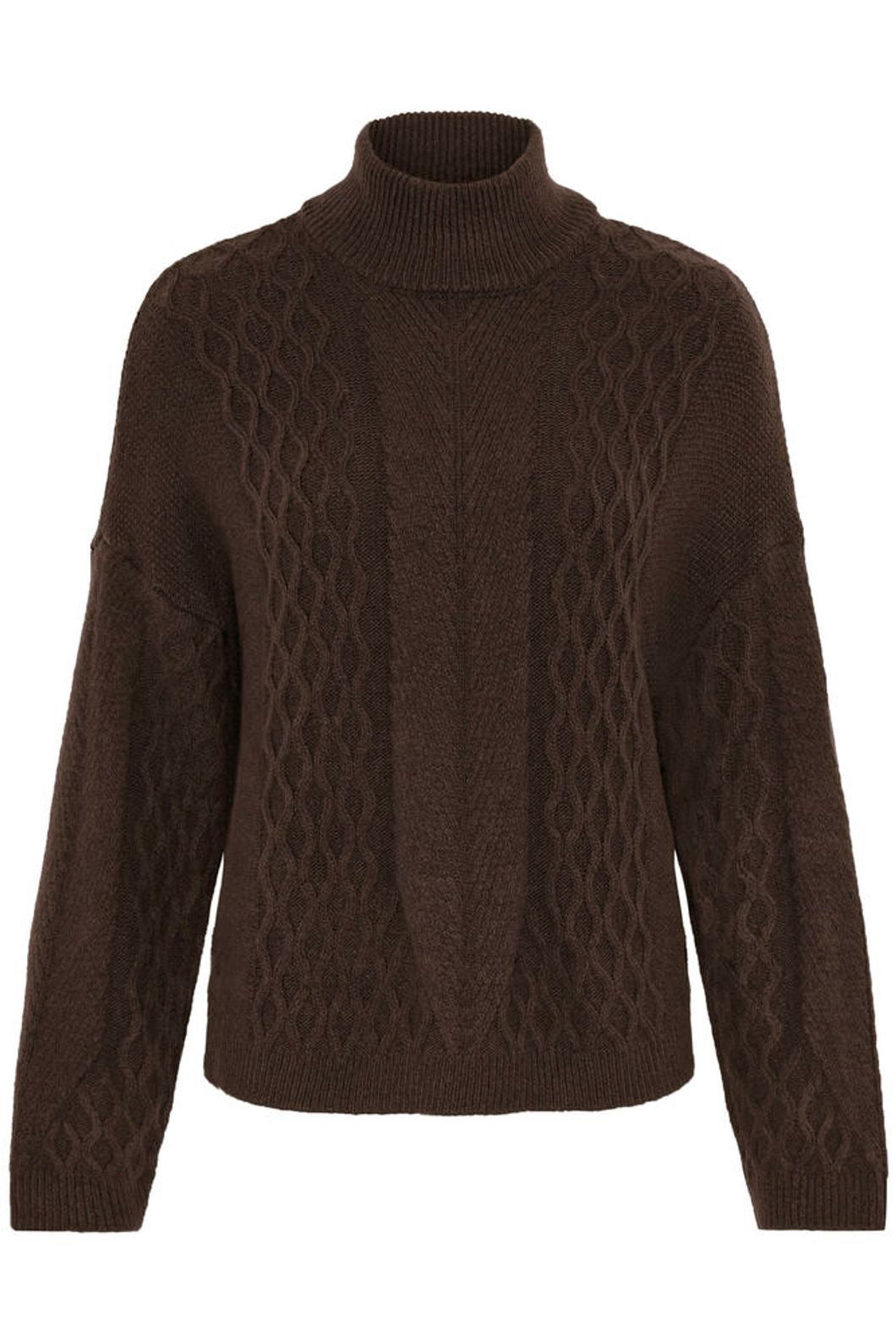 Ichi Mylle Jumper - Coffee Bean