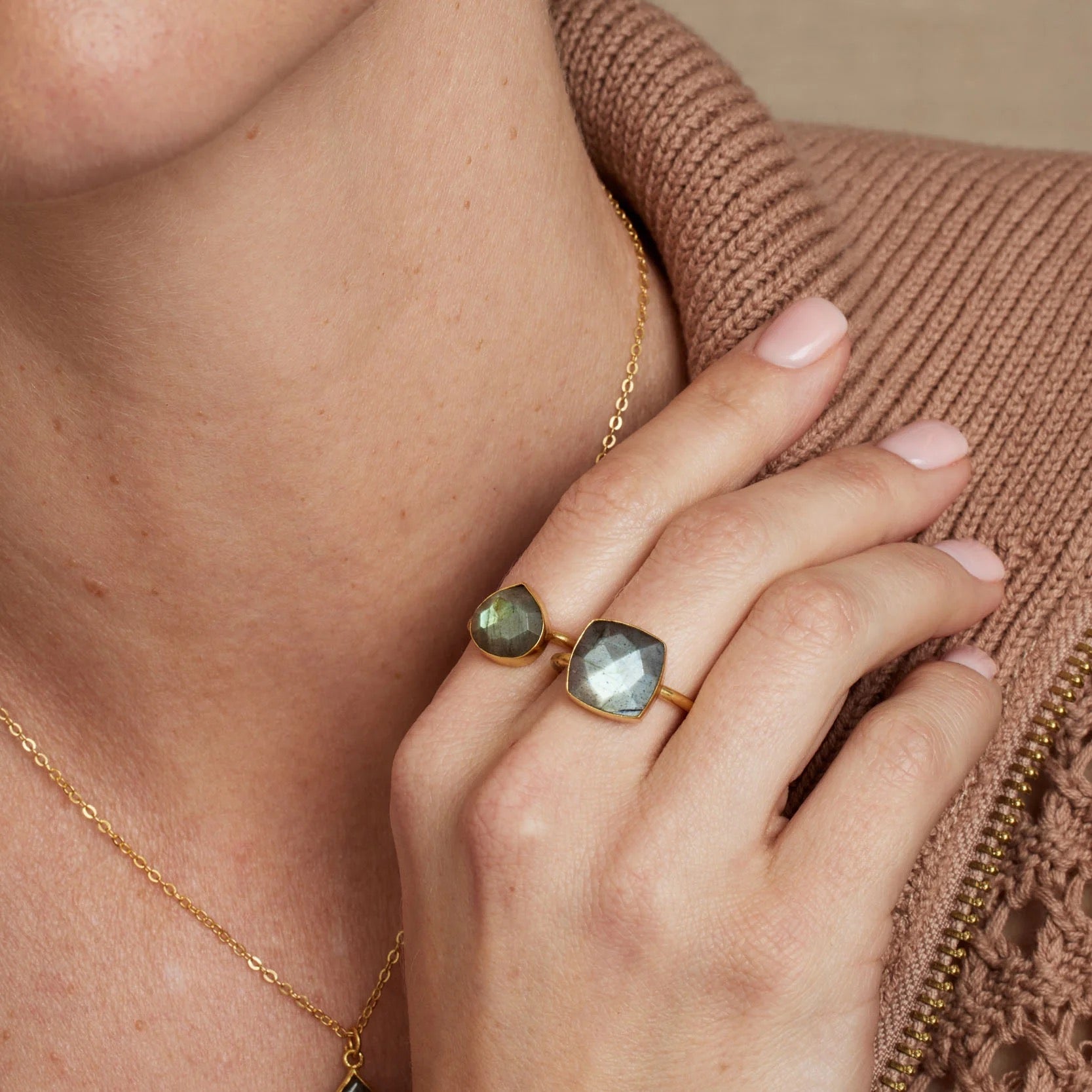 Ashiana Darcy Labradorite Ring