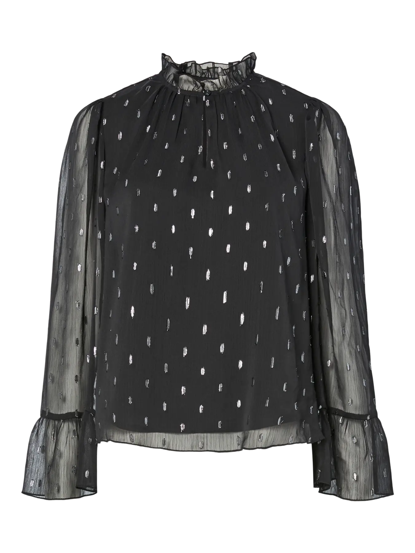 YAS Mena Dot Chiffon Blouse