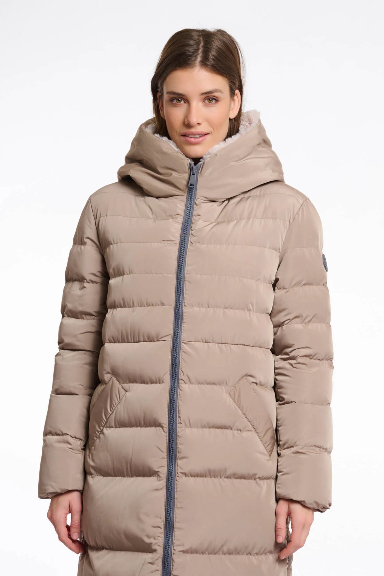 Rino & Pelle Kelia Fur Coat - Toffee Stone