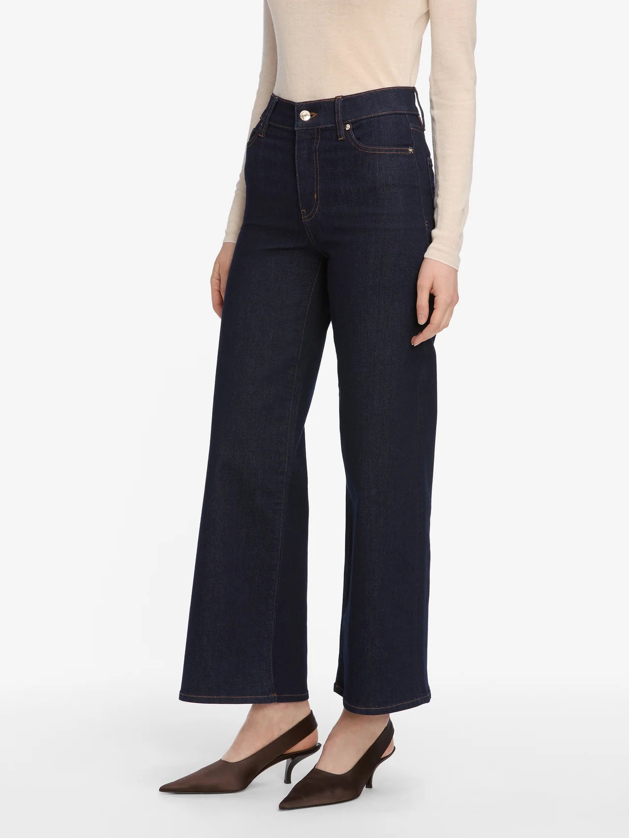 Frame Le Slim Palazzo Crop - Rinse