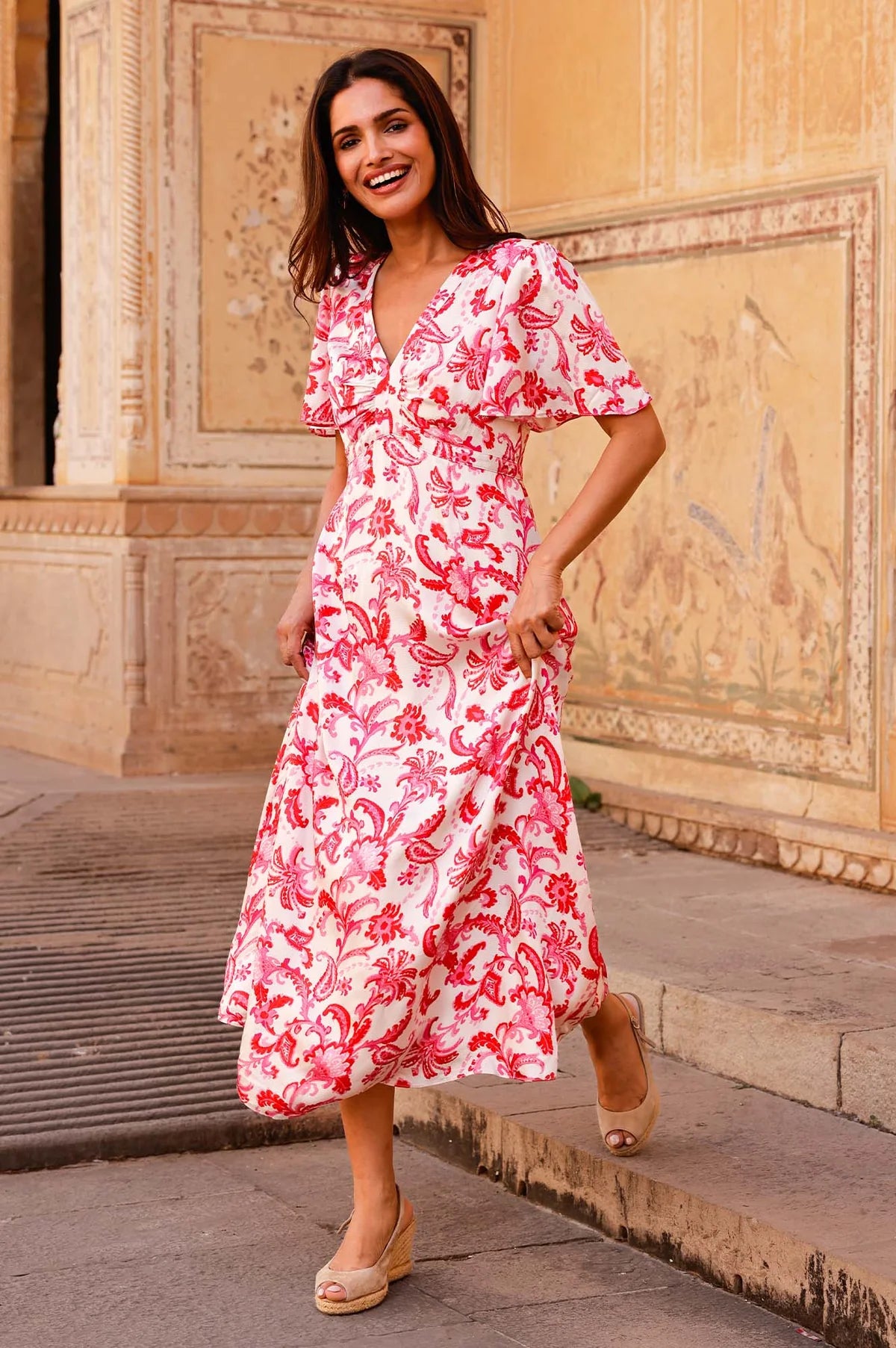 Aspiga Anais Hammered Satin Dress