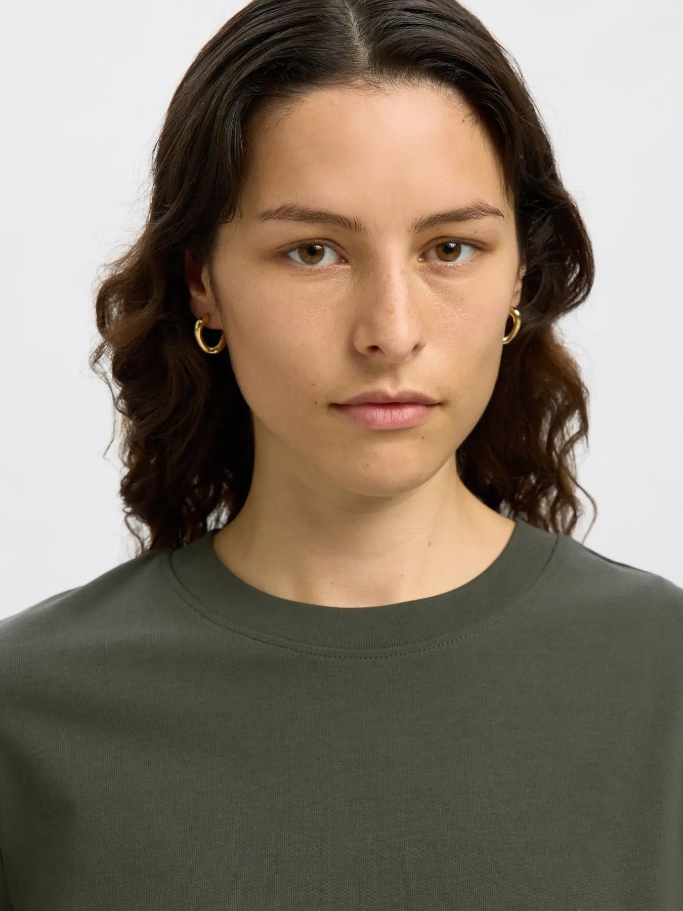 Selected Femme Essential Boxy Tee - Dee Depths