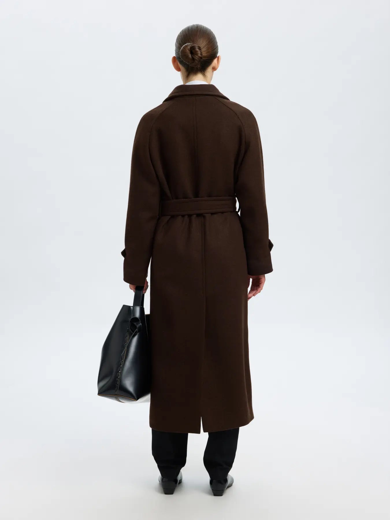 Selected Femme Madeline Coat - Chocolate