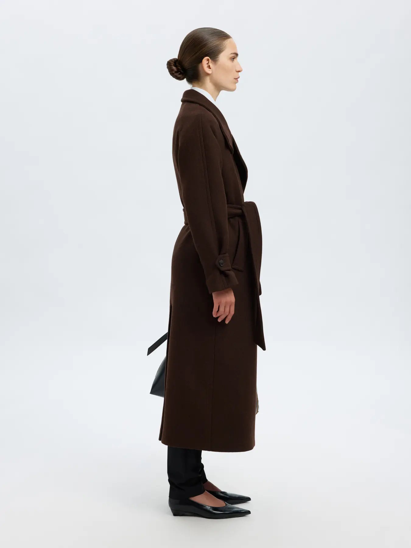 Selected Femme Madeline Coat - Chocolate