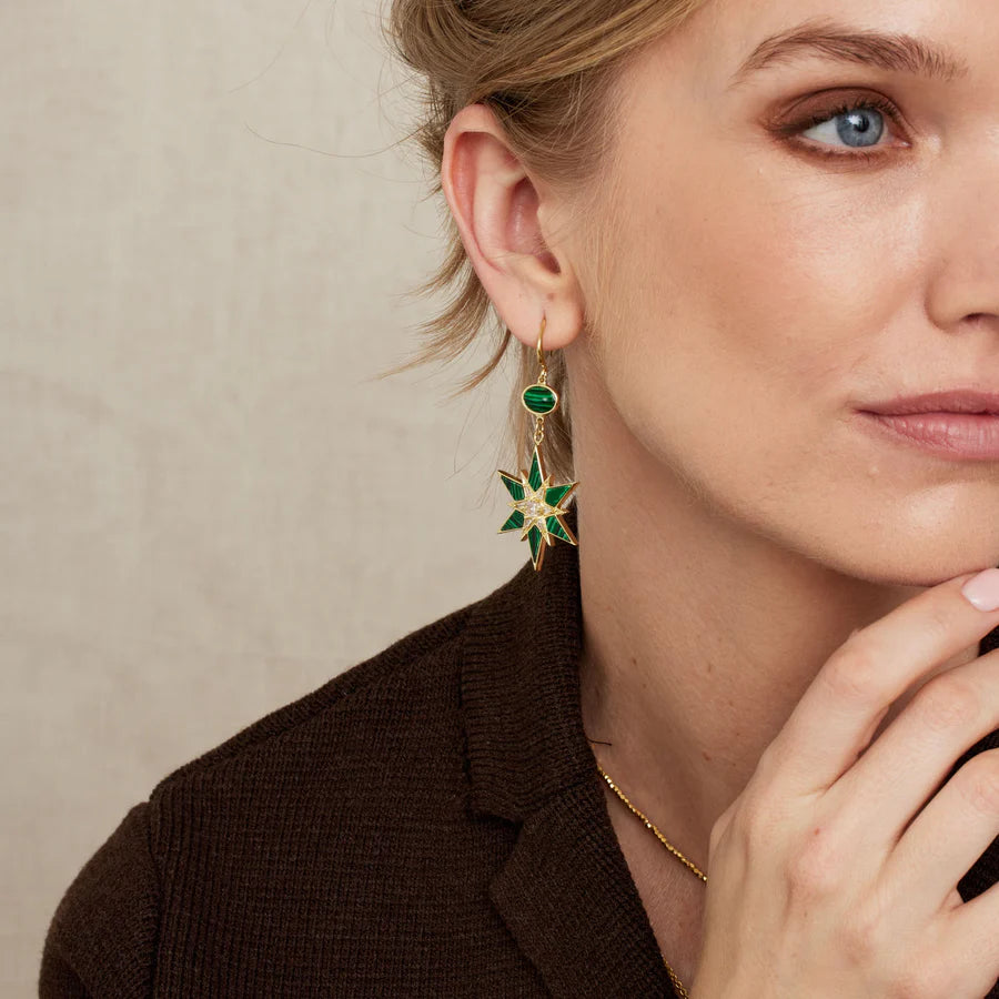 Ashiana Geselle Malachite Earrings