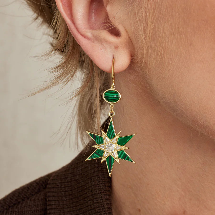 Ashiana Geselle Malachite Earrings