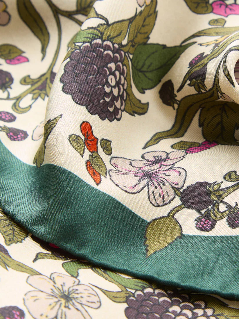 BeckSöndergaard Autumn Blackberry Silk Scarf - Birch