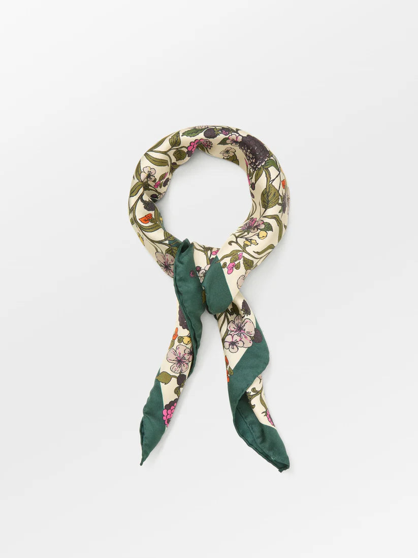 BeckSöndergaard Autumn Blackberry Silk Scarf - Birch
