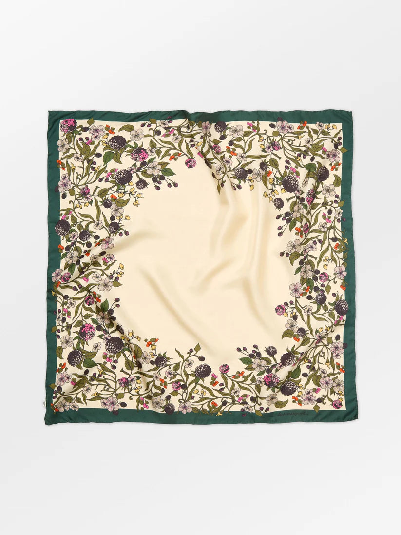 BeckSöndergaard Autumn Blackberry Silk Scarf - Birch