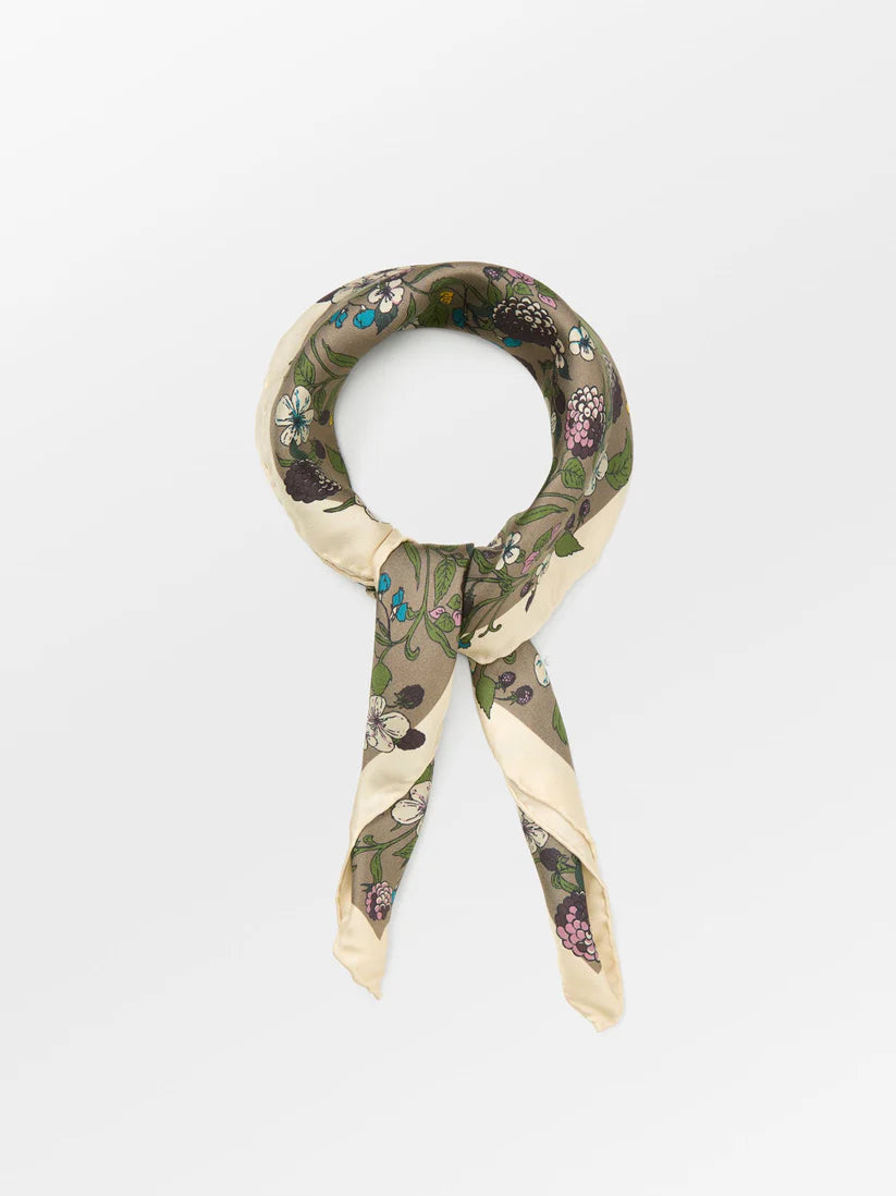 BeckSöndergaard Autumn Blackberry Silk Scarf - Fungi
