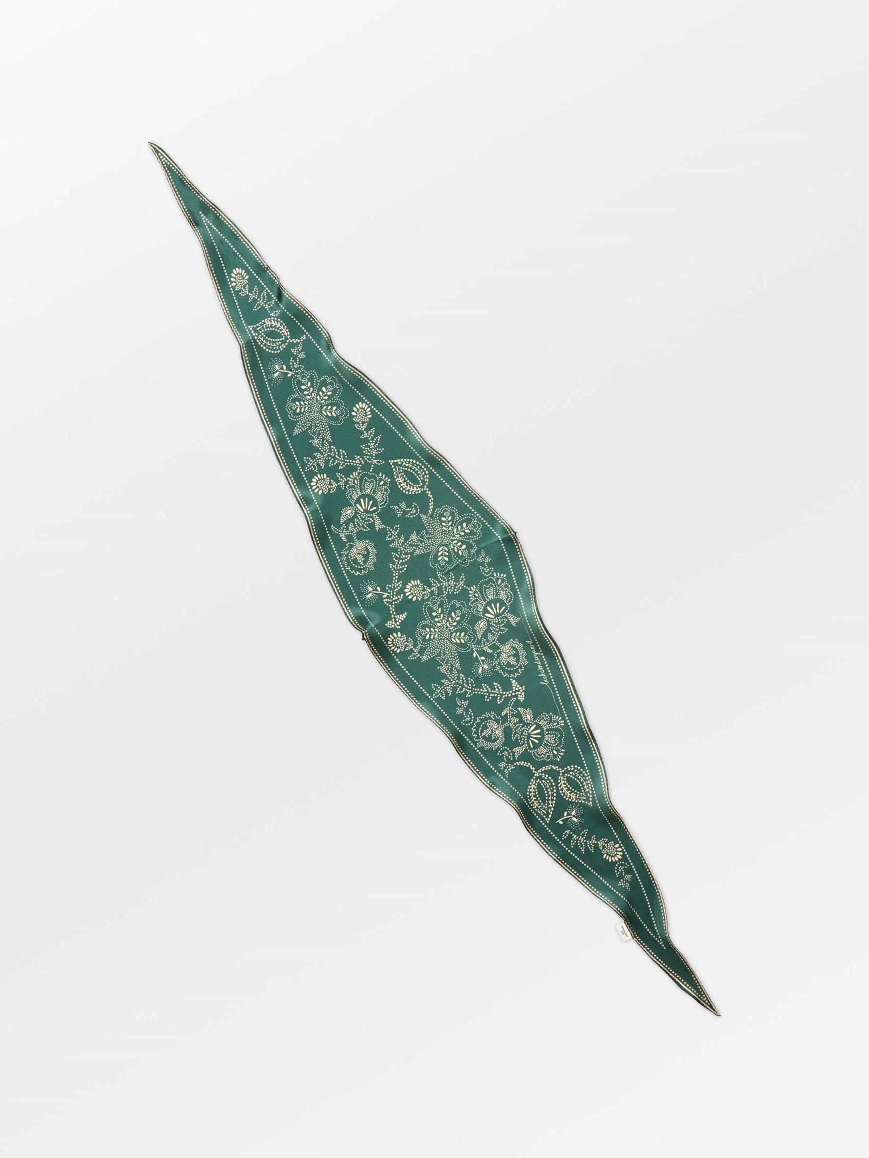 BeckSöndergaard Dotted Flora Diamond Scarf - Green