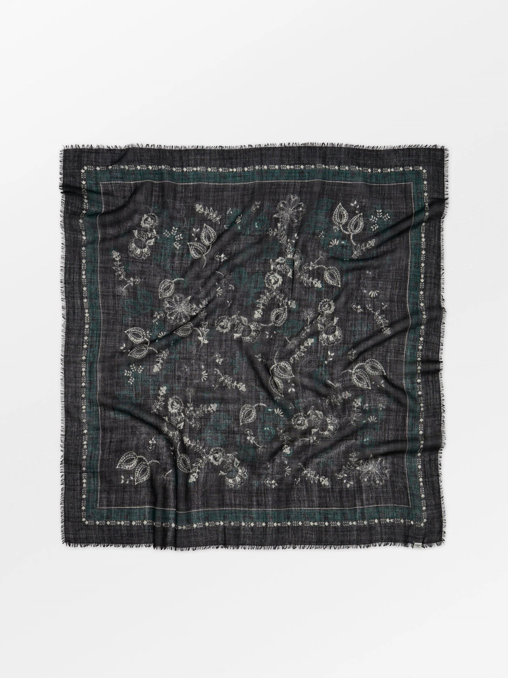 BeckSöndergaard Dotted Flora Woo Scarf - Black