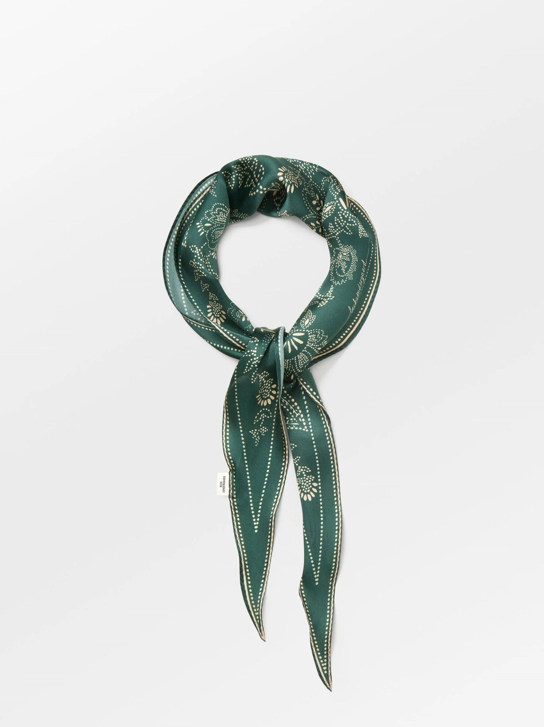 BeckSöndergaard Dotted Flora Diamond Scarf Green