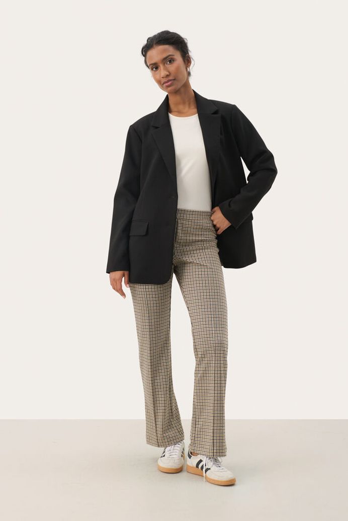 Part Two Pontas Checked Trousers - Coconut