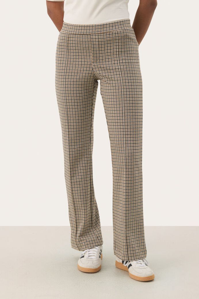 Part Two Pontas Checked Trousers - Coconut