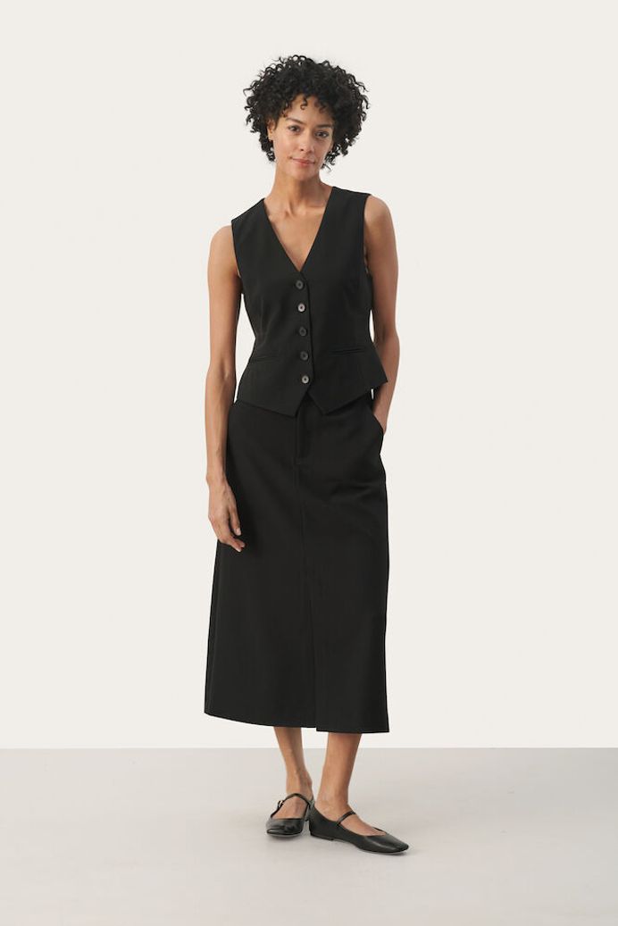 Part Two Rikke Wasitcoat - Black