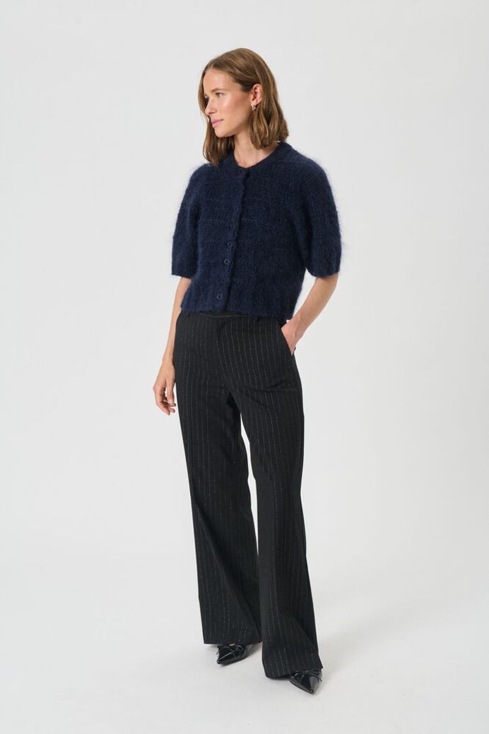 Part Two Vernona Cropped Cardigan - Navy