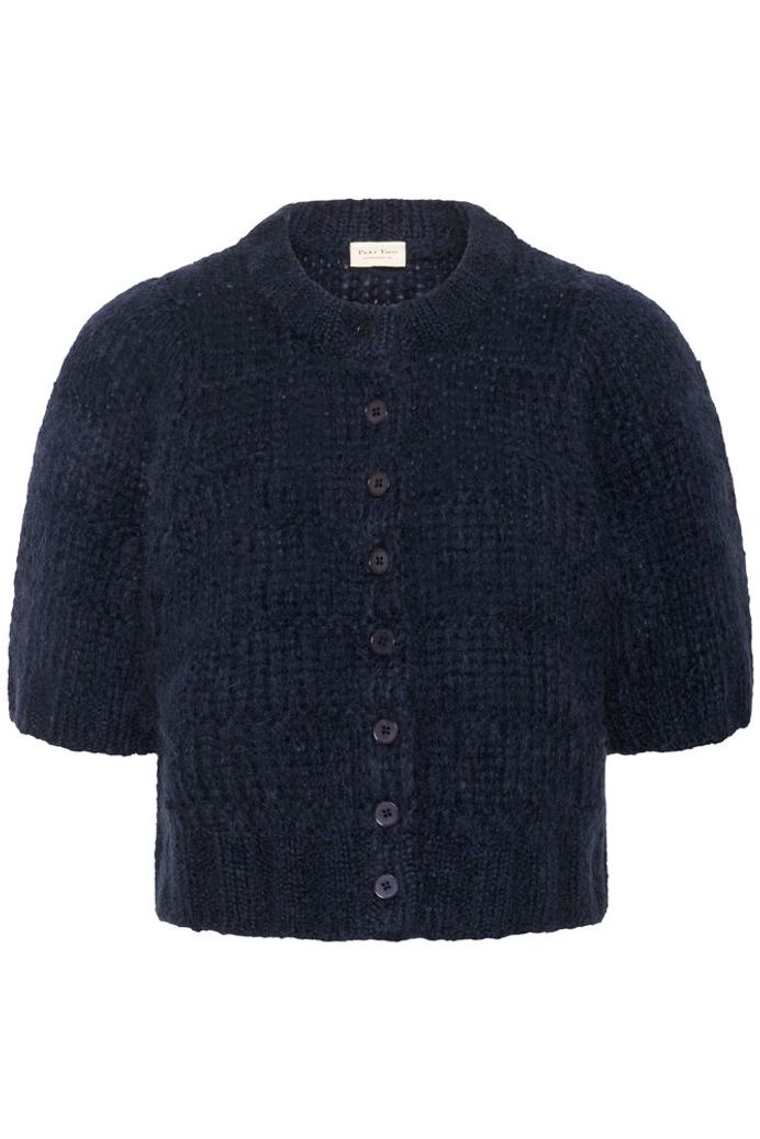 Part Two Vernona Cropped Cardigan - Navy