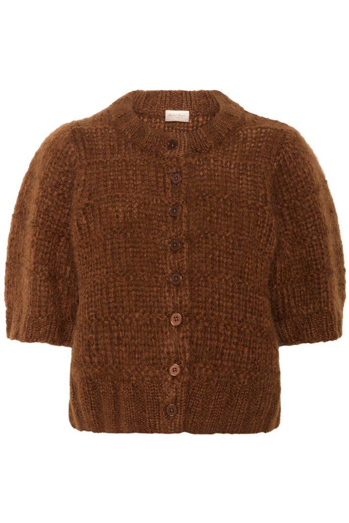Part Two Vernona Cropped Cardigan - Brown