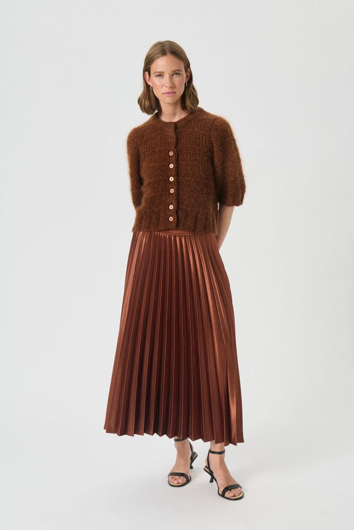 Part Two Vernona Cropped Cardigan - Brown