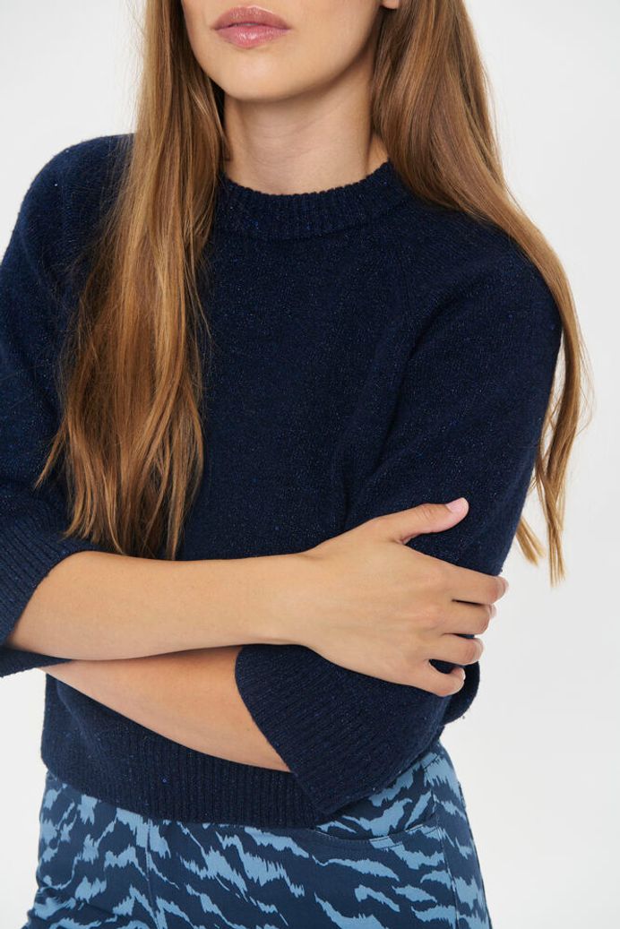 Saint Tropez Nova Sequin Jumper - Navy