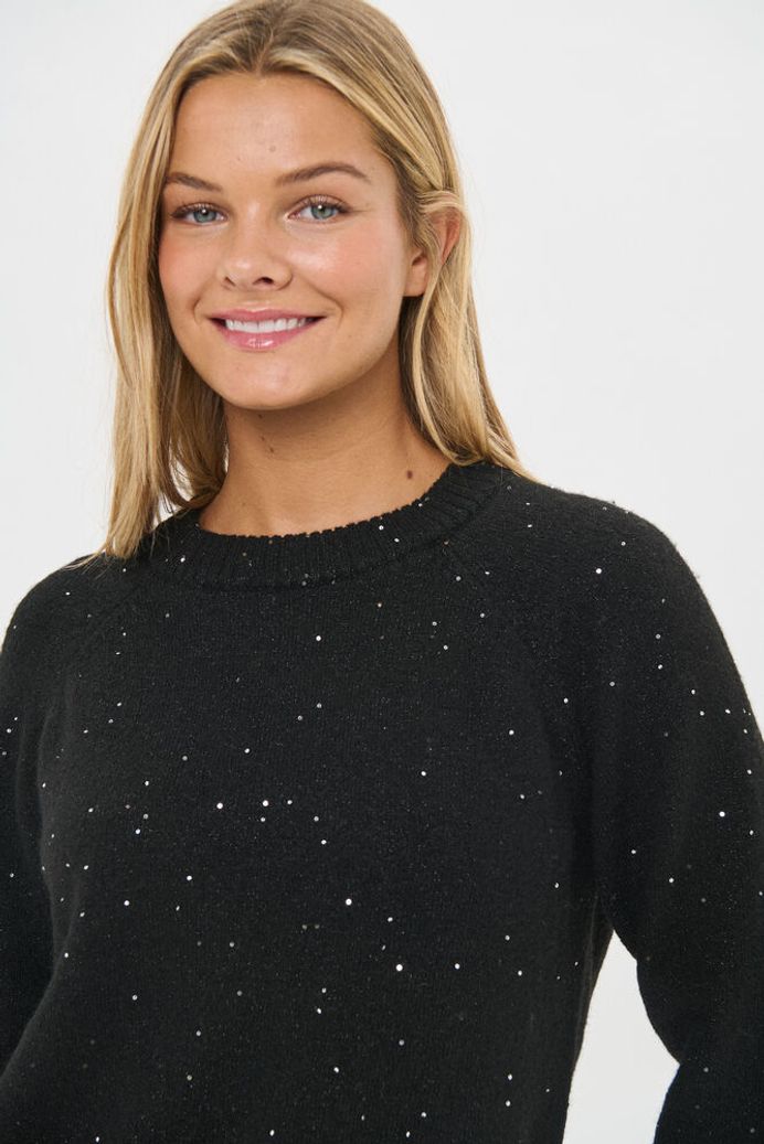 Saint Tropez Nova Sequin Jumper - Black