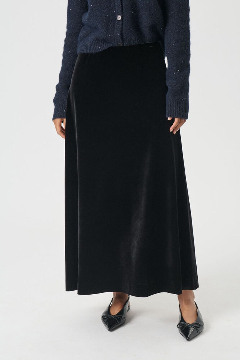 Part Two Meya Velvet Skirt