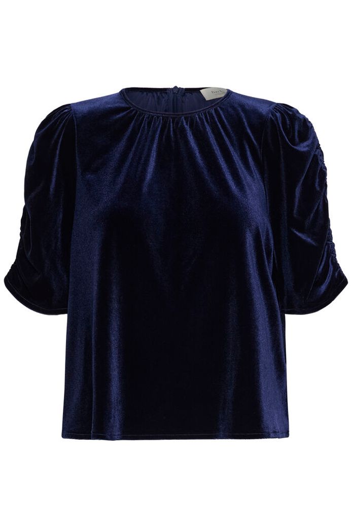 Part Two Valeria Velvet Blouse - Navy