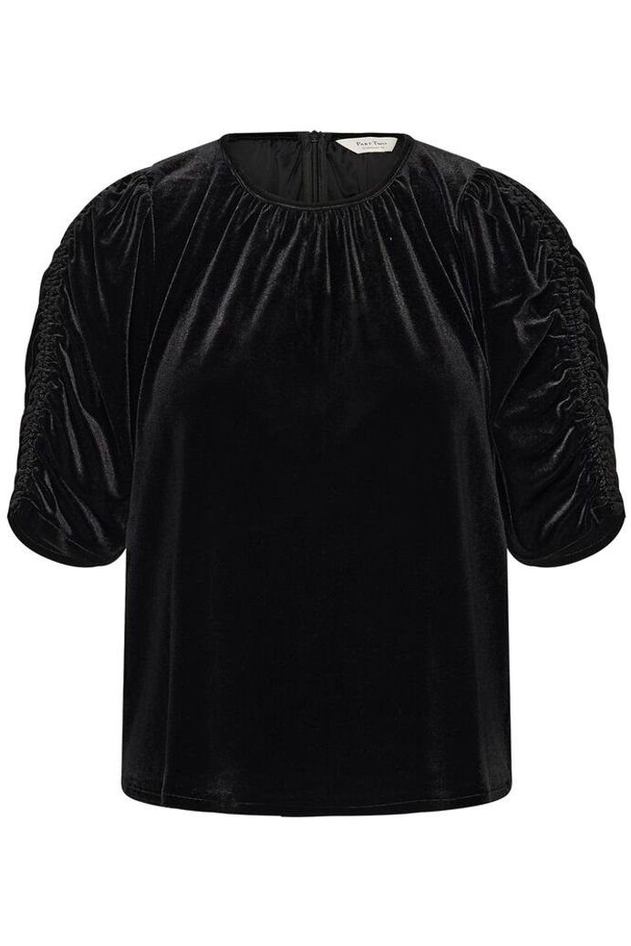 Part Two Valeria Velvet Blouse -Black